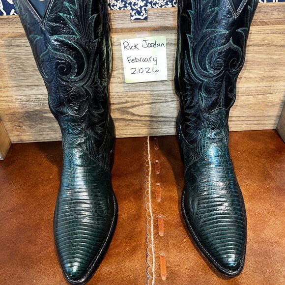 Dan Post Emerald/Forrest Green Genuine Lizard Cowboy Boots in Men\'s size 11D main image 7